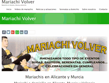 Tablet Screenshot of mariachivolver.com